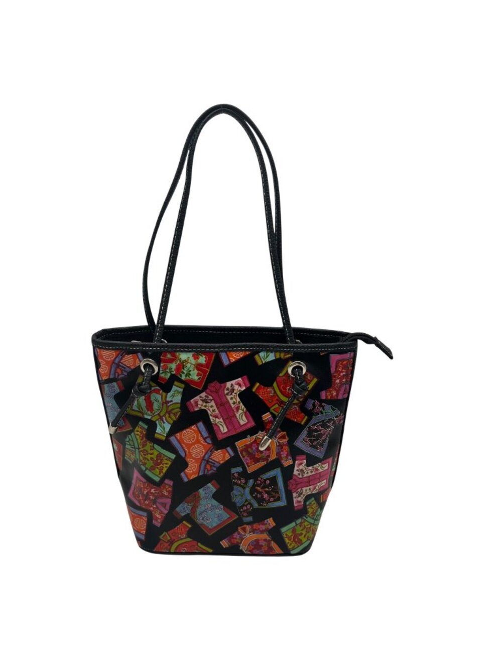 Sydney Love Graphic Print Faux Leather Bucket Tote Bag
